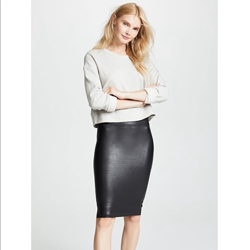 Spanx Faux Leather Pencil Skirt